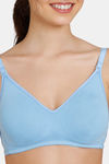 Zivame Beautiful Basics Double Layered Non Wired 3/4Th Coverage Backless Bra - Little Boy Blue — thumbnail 6